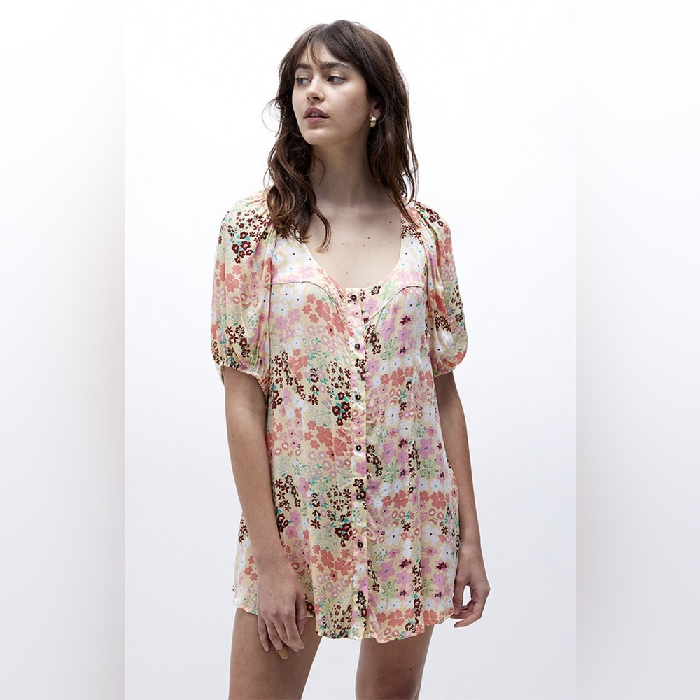 Free People Callie Printed Tunic Dress